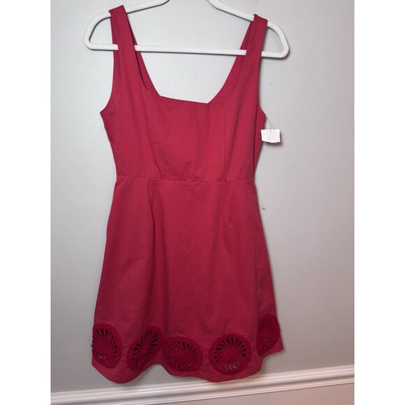 Elexiay Kogi Crochet Embellished A-Line Minidress red Size L NWT READ - Picture 15 of 16
